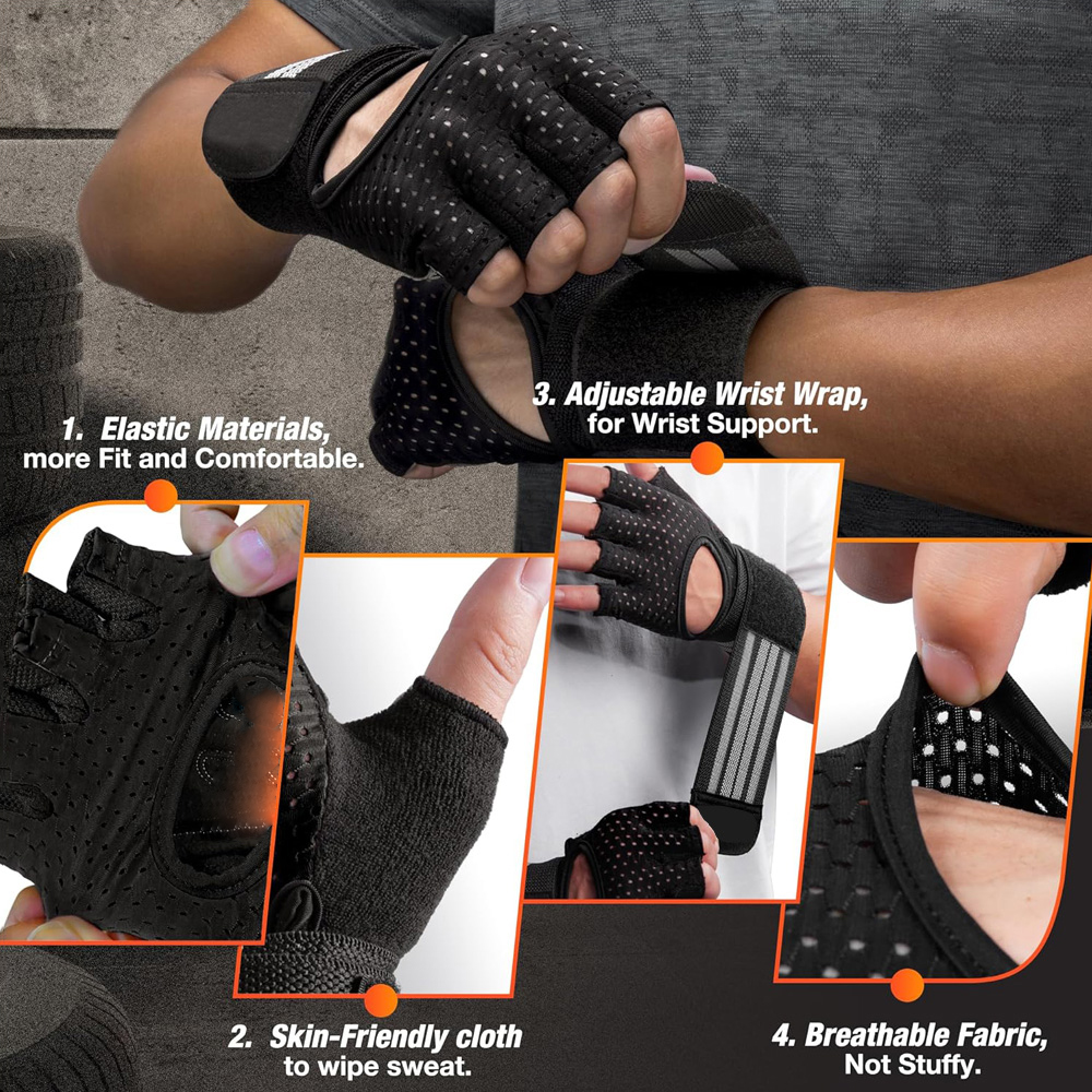 Fitness Gloves with Wrist Supp - Crossfit Gear For Men recension och pris