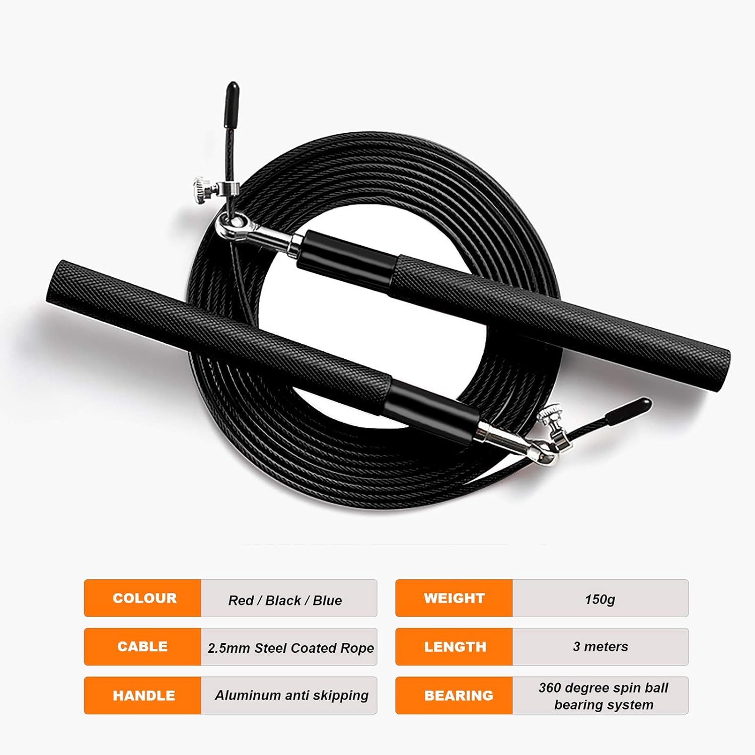 Speed Jump Rope - 360° Swivel  - Jump Rope Speed Bearing recension och pris