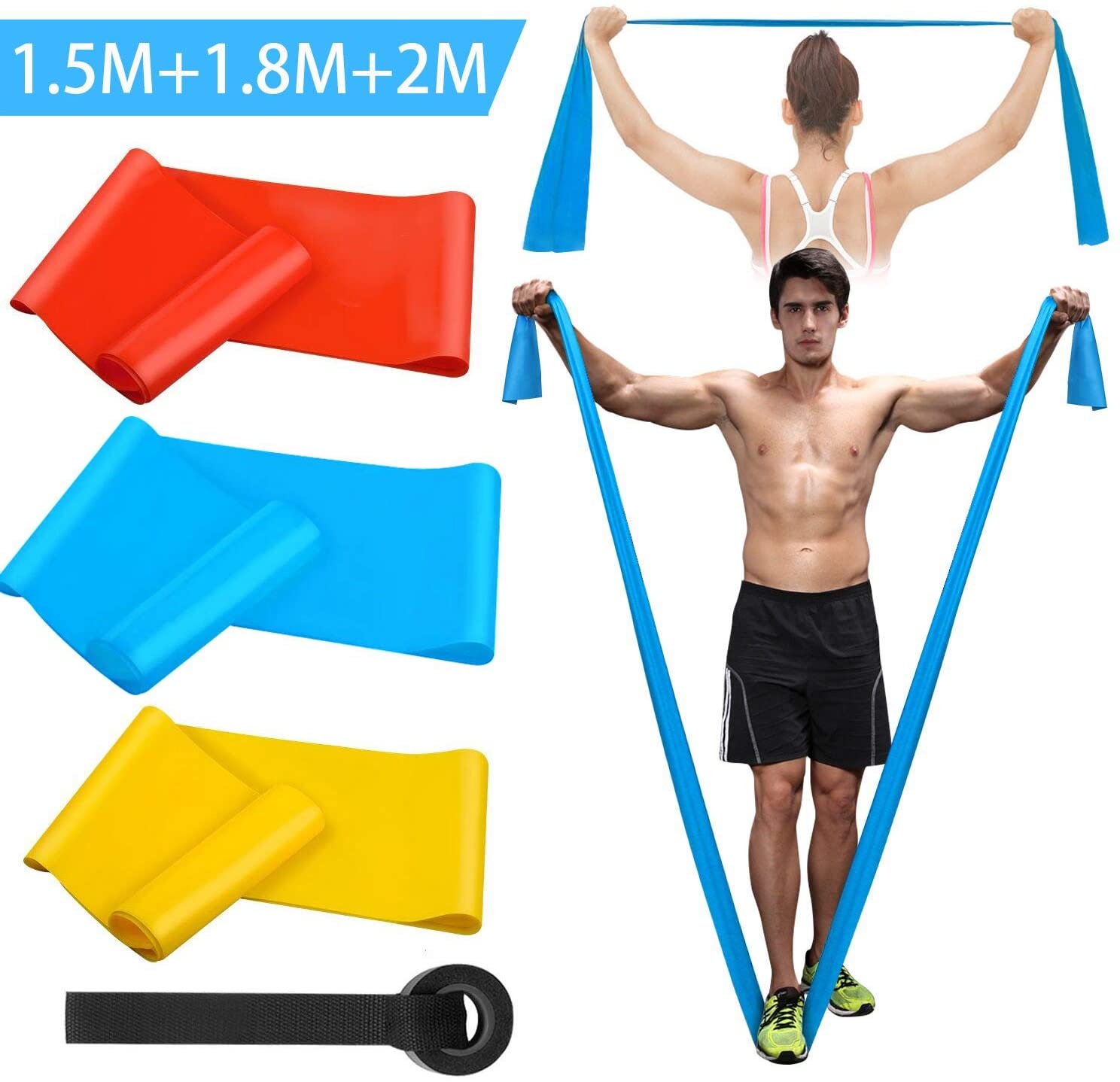 Elastic Fitness Bands 3Pcs Res - Crossfit Equipment recension och pris