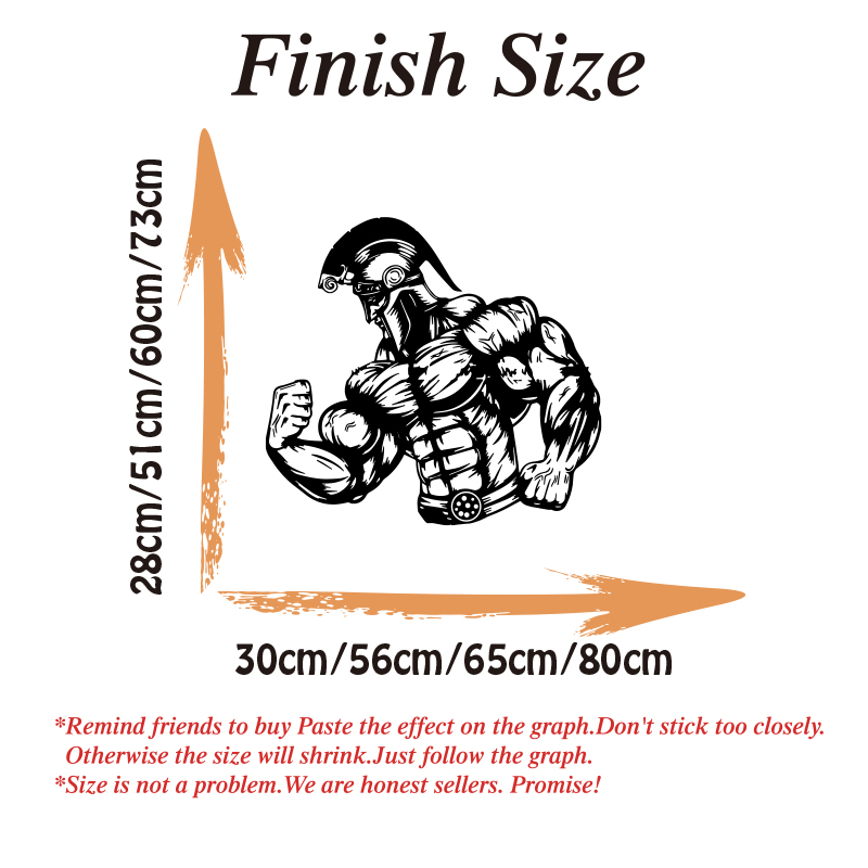 Spartan Muscle Gym Wall Sticke - Crossfit Workout Gear recension och pris